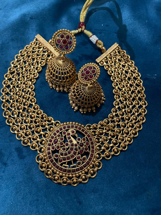 Vanitha Antique Necklace Set
