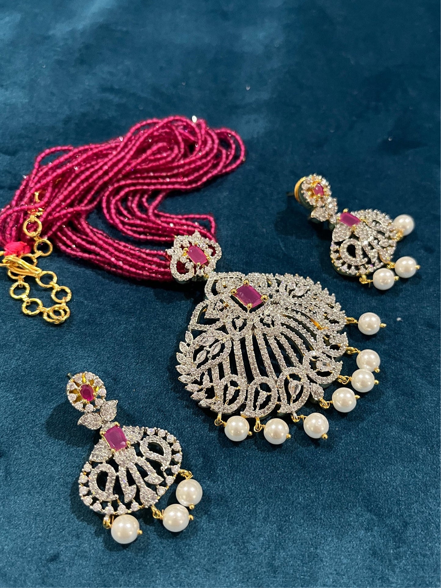 Barbie Necklace and Earring Set - Pink