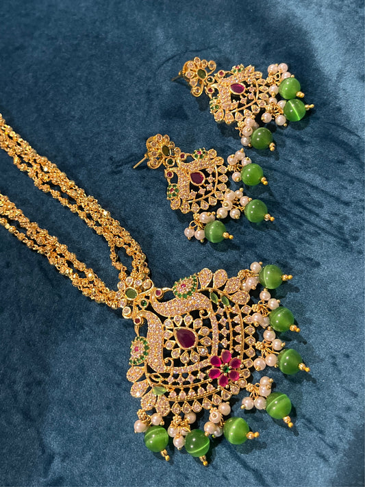 Saniya Peacock Necklace Set