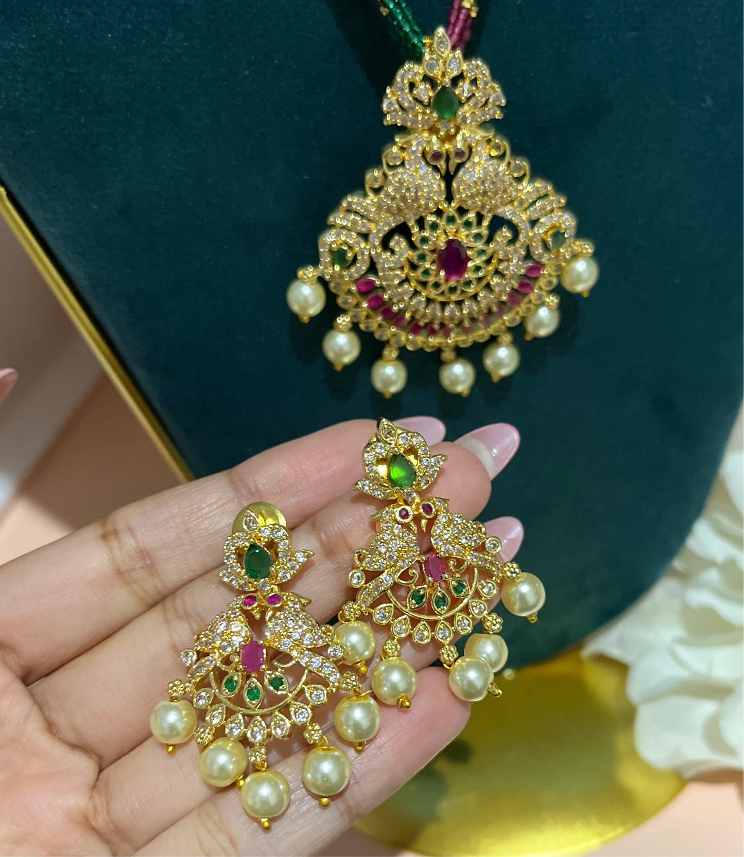 Krisha Crystal Necklace Set