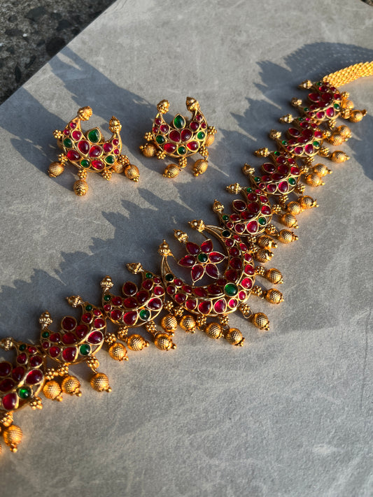 Ruby Choker and Earring Set